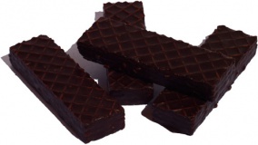 Wafers with chocolate icing